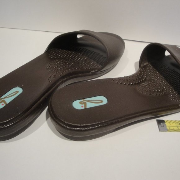 Oka B Dark Brown Slides/Sandal  Size M Get ready for Spring - Picture 2 of 11